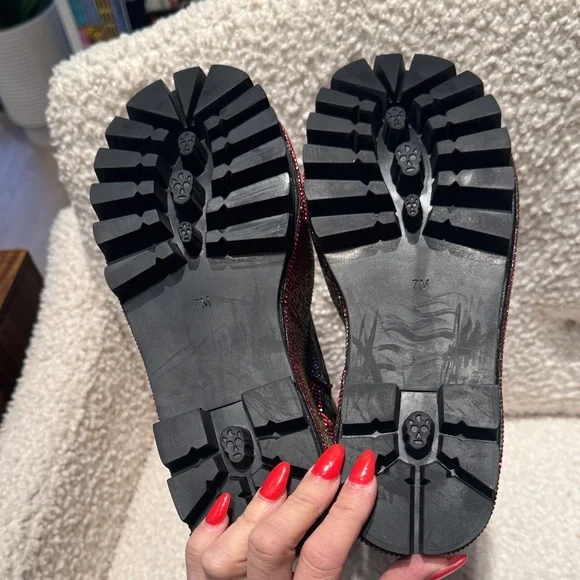 Stunning Multicolor Glitter Platform Boots - Picture 7 of 7